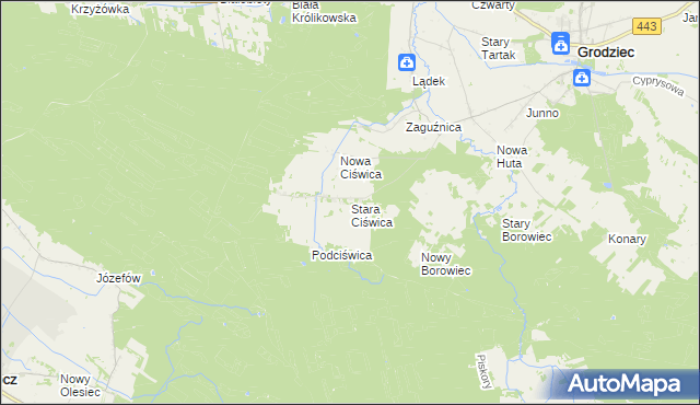 mapa Stara Ciświca, Stara Ciświca na mapie Targeo