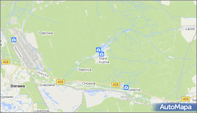 mapa Stara Kuźnia, Stara Kuźnia na mapie Targeo