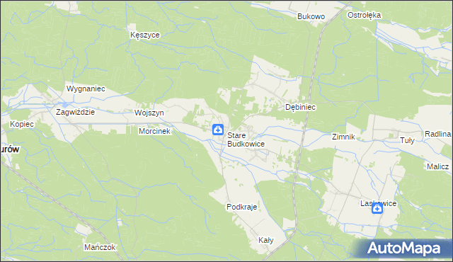 mapa Stare Budkowice, Stare Budkowice na mapie Targeo