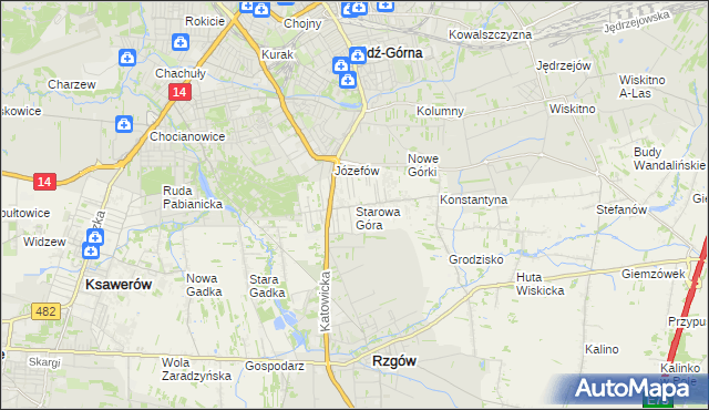 mapa Starowa Góra, Starowa Góra na mapie Targeo