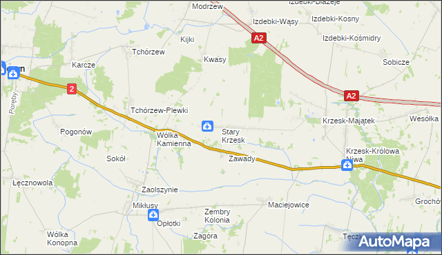 mapa Stary Krzesk, Stary Krzesk na mapie Targeo