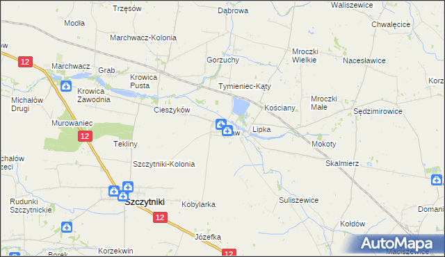 mapa Staw gmina Szczytniki, Staw gmina Szczytniki na mapie Targeo