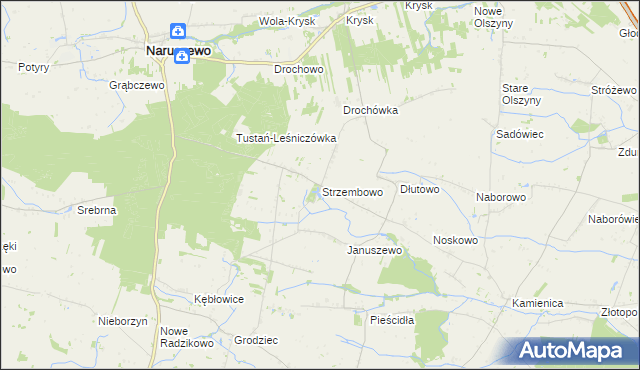 mapa Strzembowo, Strzembowo na mapie Targeo