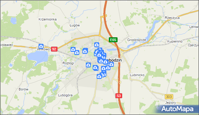 mapa Świebodzin, Świebodzin na mapie Targeo