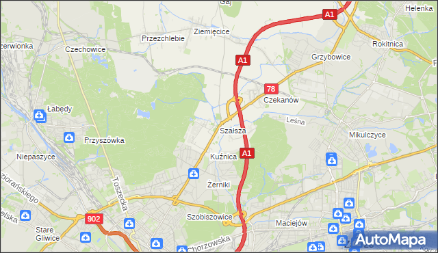 mapa Szałsza, Szałsza na mapie Targeo