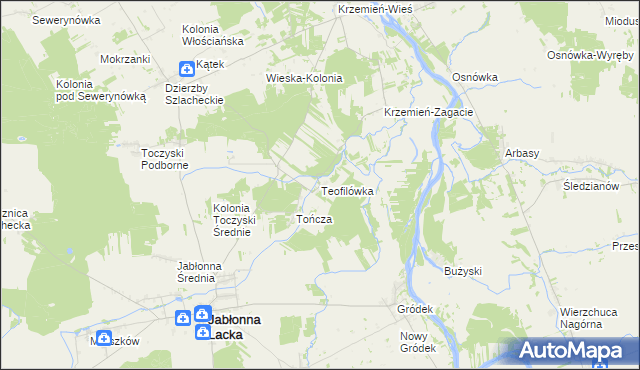 mapa Teofilówka, Teofilówka na mapie Targeo