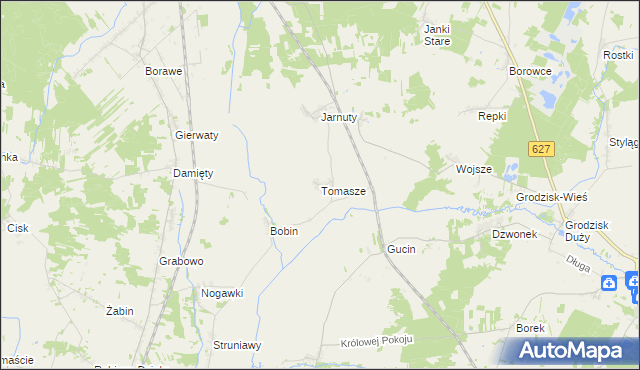 mapa Tomasze, Tomasze na mapie Targeo