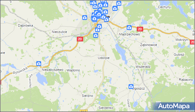 mapa Udorpie, Udorpie na mapie Targeo