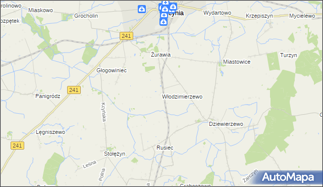 mapa Włodzimierzewo, Włodzimierzewo na mapie Targeo