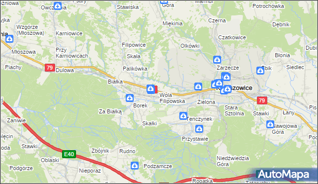 mapa Wola Filipowska, Wola Filipowska na mapie Targeo