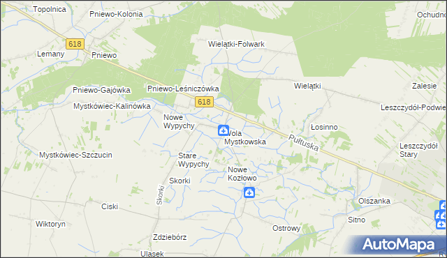 mapa Wola Mystkowska, Wola Mystkowska na mapie Targeo