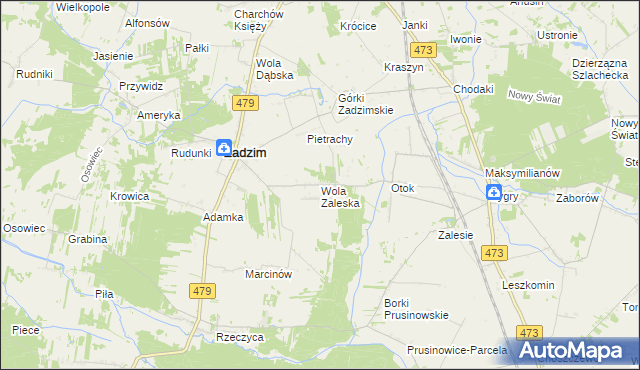 mapa Wola Zaleska, Wola Zaleska na mapie Targeo