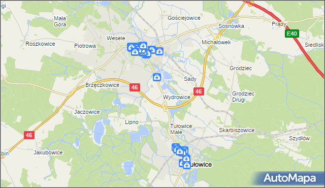 mapa Wydrowice gmina Niemodlin, Wydrowice gmina Niemodlin na mapie Targeo