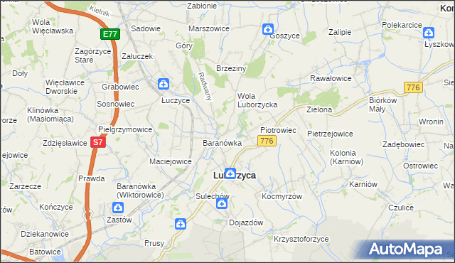 mapa Wysiołek Luborzycki, Wysiołek Luborzycki na mapie Targeo