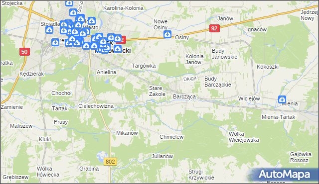 mapa Zakole-Wiktorowo, Zakole-Wiktorowo na mapie Targeo