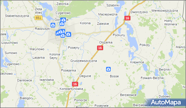 mapa Zaruby, Zaruby na mapie Targeo