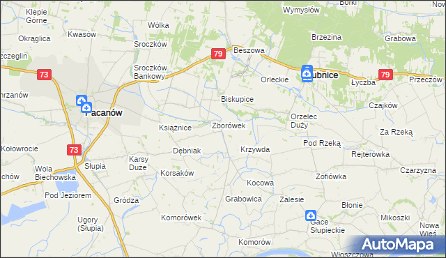 mapa Zborówek Nowy, Zborówek Nowy na mapie Targeo