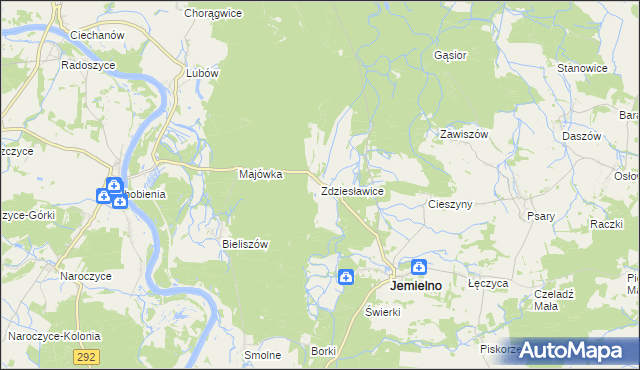 mapa Zdziesławice, Zdziesławice na mapie Targeo