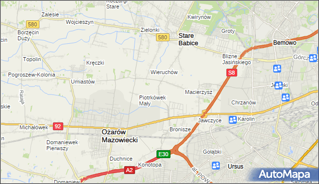 mapa Piotrkówek Duży, Piotrkówek Duży na mapie Targeo