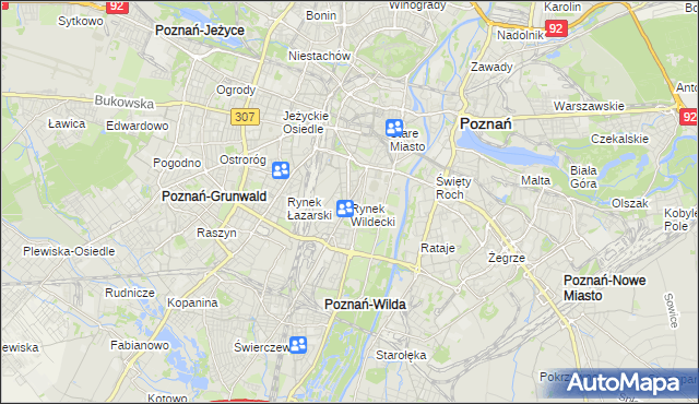 mapa Rynek Wildecki, Rynek Wildecki na mapie Targeo