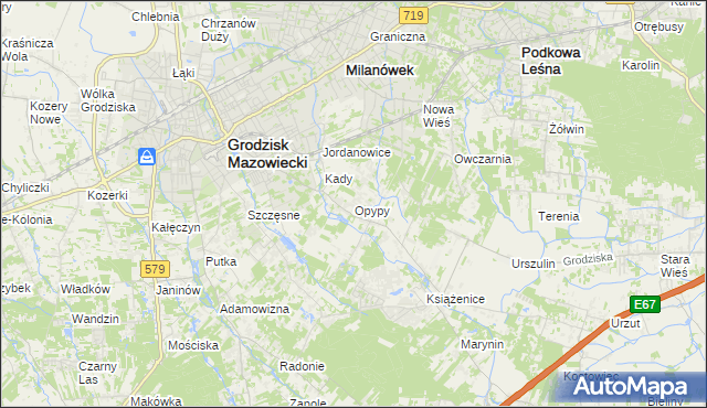 mapa Opypy, Opypy na mapie Targeo