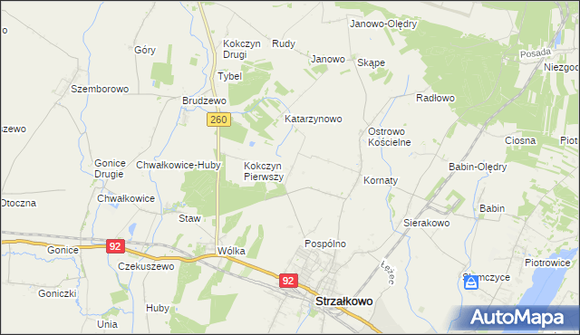 mapa Podkornaty, Podkornaty na mapie Targeo