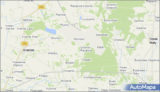 mapa Smólniki Racięckie, Smólniki Racięckie na mapie Targeo