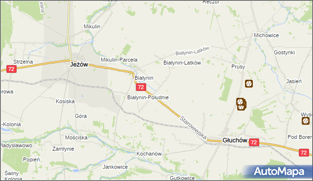 mapa Białynin-Podbór, Białynin-Podbór na mapie Targeo