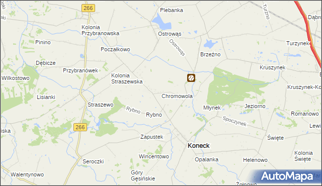 mapa Chromowola, Chromowola na mapie Targeo