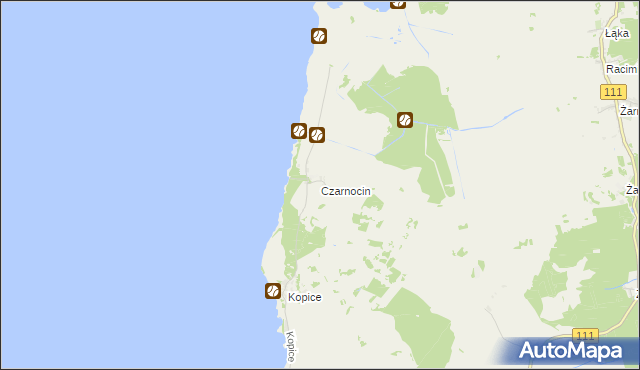 mapa Czarnocin gmina Stepnica, Czarnocin gmina Stepnica na mapie Targeo