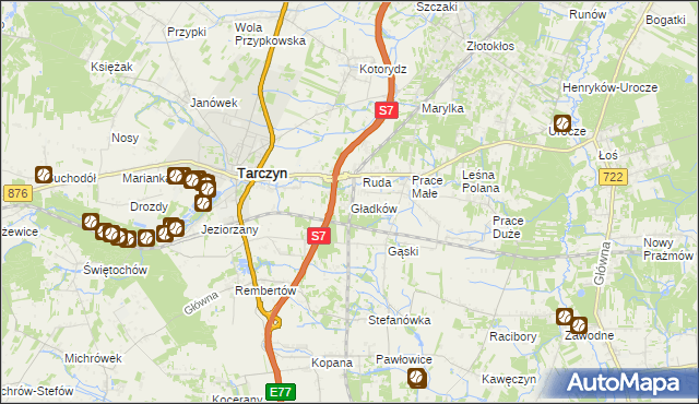 mapa Gładków, Gładków na mapie Targeo