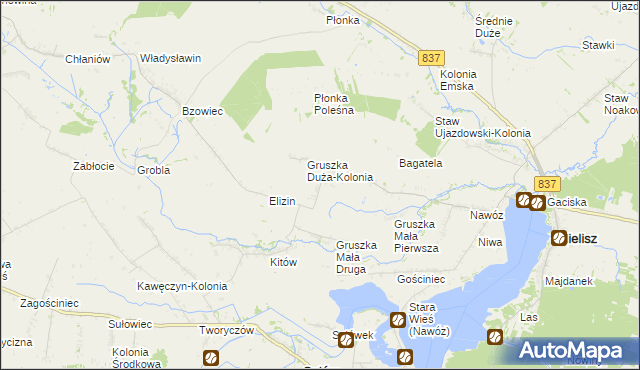 mapa Gruszka Duża, Gruszka Duża na mapie Targeo