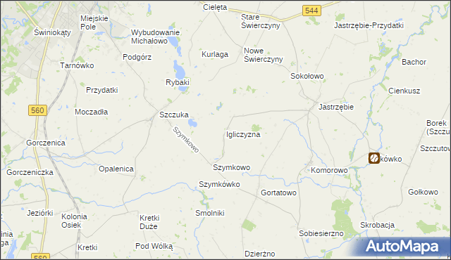mapa Igliczyzna, Igliczyzna na mapie Targeo