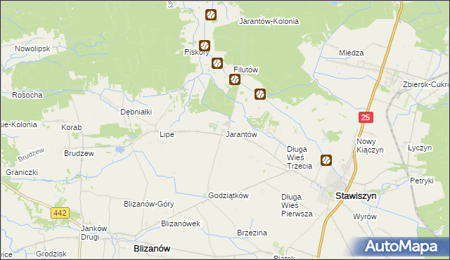 mapa Jarantów, Jarantów na mapie Targeo