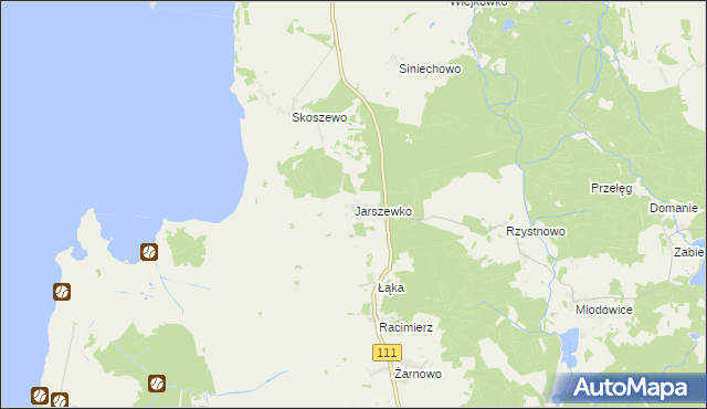 mapa Jarszewko, Jarszewko na mapie Targeo