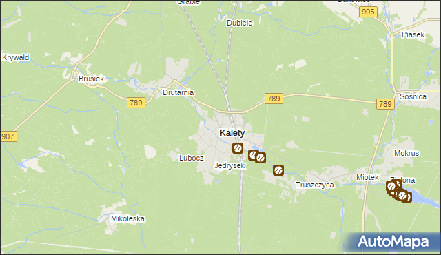 mapa Kalety powiat tarnogórski, Kalety powiat tarnogórski na mapie Targeo