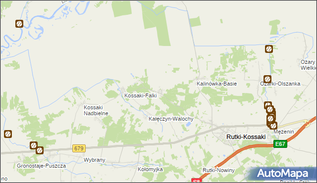 mapa Kalinówka-Bystry, Kalinówka-Bystry na mapie Targeo