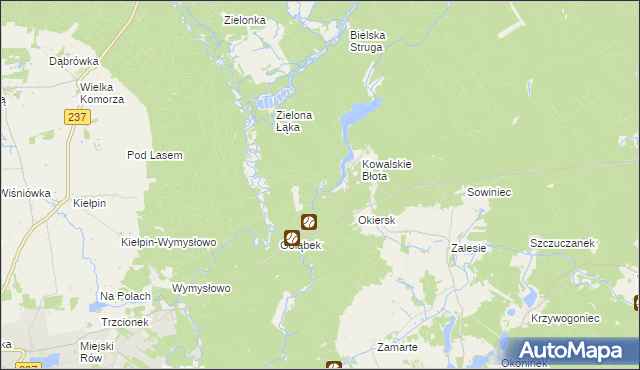 mapa Kiełpiński Most, Kiełpiński Most na mapie Targeo