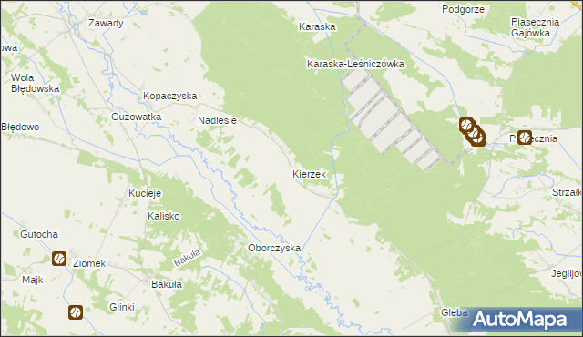 mapa Kierzek gmina Kadzidło, Kierzek gmina Kadzidło na mapie Targeo