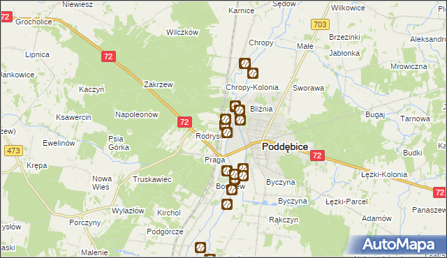 mapa Klementów, Klementów na mapie Targeo