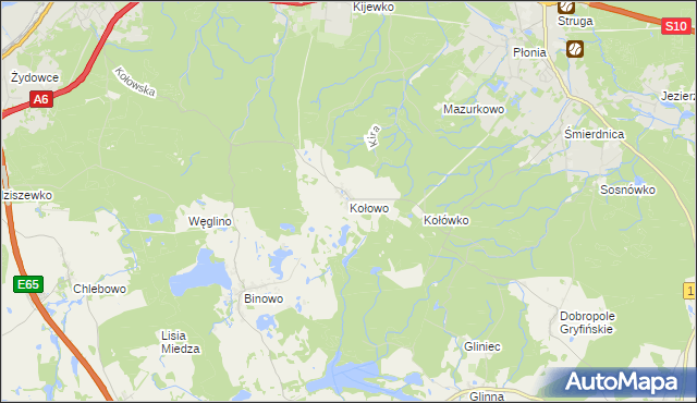 mapa Kołowo, Kołowo na mapie Targeo