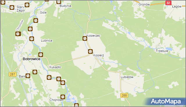 mapa Kosierz, Kosierz na mapie Targeo