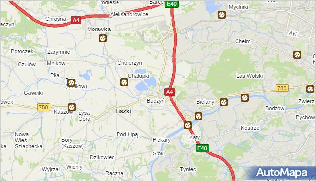 mapa Kryspinów, Kryspinów na mapie Targeo