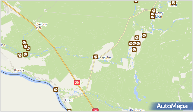 mapa Maczków, Maczków na mapie Targeo
