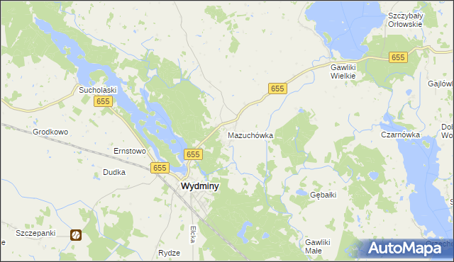 mapa Mazuchówka, Mazuchówka na mapie Targeo