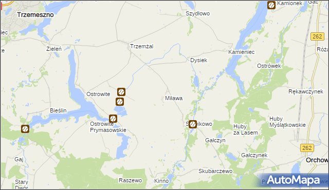 mapa Miława, Miława na mapie Targeo