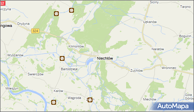 mapa Niechlów, Niechlów na mapie Targeo