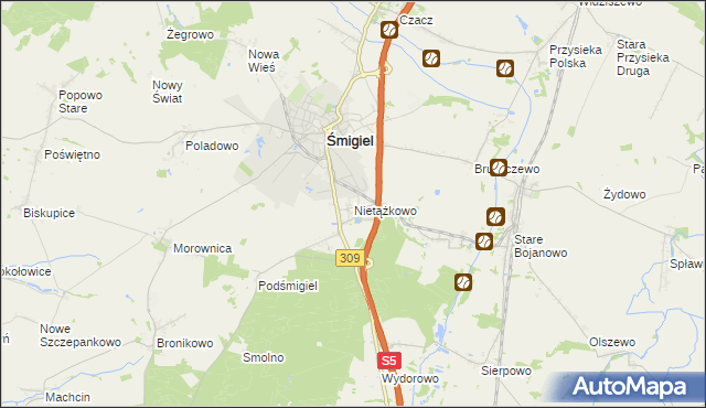 mapa Nietążkowo, Nietążkowo na mapie Targeo