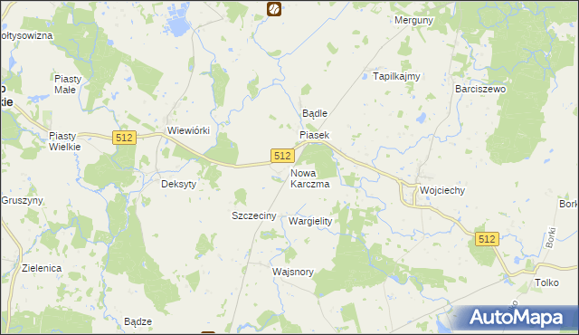 mapa Nowa Karczma gmina Górowo Iławeckie, Nowa Karczma gmina Górowo Iławeckie na mapie Targeo