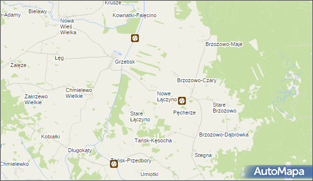 mapa Nowe Łączyno, Nowe Łączyno na mapie Targeo